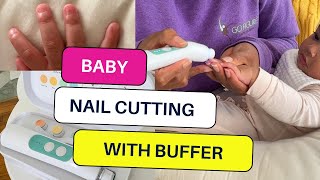 Baby nail cutting and nail trimming  Frida Baby electric nail buffer  Cuticle trimmer babyproduct [upl. by Kai]