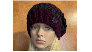 Slouchy Crochet Hat for Women I Full Hat Crochet Tutorial I Crochet Hobby [upl. by Lamont]