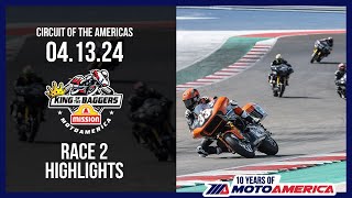 Mission King of the Baggers Race 2 at MotoGP COTA 2024  HIGHLIGHTS  MotoAmerica [upl. by Ahsemal773]