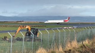 Loganair embraer 145 takeoff City of Derry Airport cityofderryairport loganair ERJ145 [upl. by Volotta]