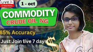 1 OCT  MCX Live Trading  Crude Oil Live Trading  Commodity Trading Live Stock Market Live mcx [upl. by Oicnaneb]