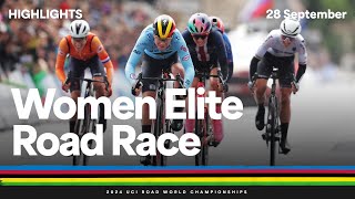 Women Elite Road Race highlights  2024 UCI Road World Championships [upl. by Mali]