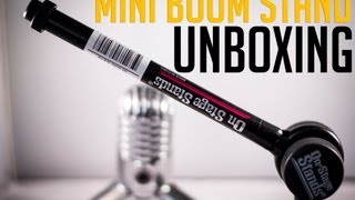 OnStage Stands Mini Boom Stand Unboxing amp Setup [upl. by Aramenta778]