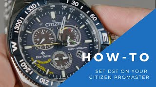 Setting Daylight Savings On Citizen Promaster Series [upl. by Anay]