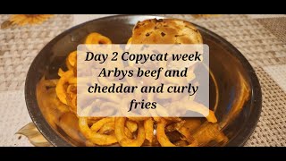 Day 2 copycat week Arbys beef and cheddar and curly fries arbys [upl. by Relda]