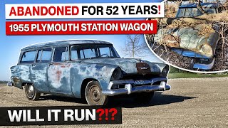 Abandoned for 50 YEARS 1955 Plymouth Plaza Air Force Military Station Wagon Will It Run [upl. by Eikcin]