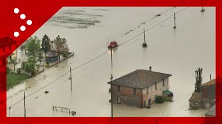 Alluvione in Emilia Romagna esonda il Sillaro a Conselice le immagini dal drone [upl. by Tiras467]