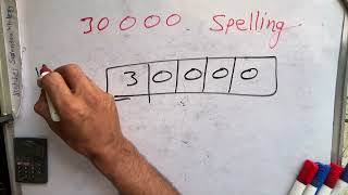 30000 spelling कैसे लिखते हैं  30000 Number Spelling   Hindi  Maths Teacher [upl. by Ahsitahs]