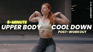 5 Min Upper Body Stretch  Cool Down After Workout  Quick amp Easy  No Equipment [upl. by Loella]