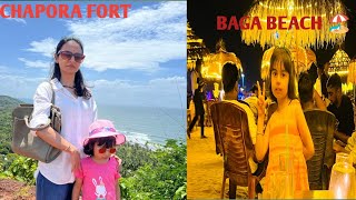 Goa vlog Chapora fort Dil chahta hai fort Baga Beach 🏖 Exploring north goa [upl. by Normandy]