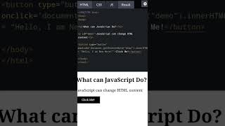 Javascript InnerHTML to Change HTML Content coding frontendprojects javascript [upl. by Nishi]