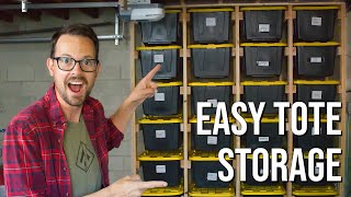 Super Easy DIY Tote Storage Rack  Free Plans [upl. by Leina622]