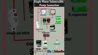 Submersible Pump Connection with Single Phase AC Supply automation electrical engineering [upl. by Wilfred258]