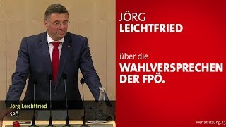 Jörg Leichtfried über die Wahlversprechen der FPÖ [upl. by Winola]