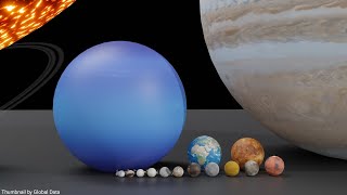 Solar System Size In Perspective  3d Animation comparison [upl. by Hsevahb]