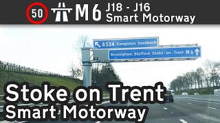 M6 J18  16 Smart Motorway [upl. by Esidnac]