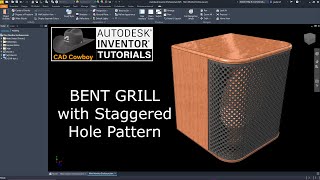 Autodesk Inventor  Bent Grill with Staggered Hole Pattern [upl. by Giddings]