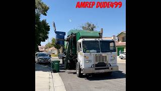 Cul De Sac Trash Collection automobile garbage garbagetruck trashtruck trucking shorts [upl. by Enohs]