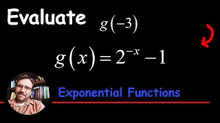 Evaluating gx  2x 1 an Exponential Function with a Negative Value g3 [upl. by Nepean]