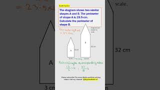 Scale Factor  Find the Perimeter  GCSE Maths  IGCSE Maths gcsemaths igcsemath [upl. by Adelaida]