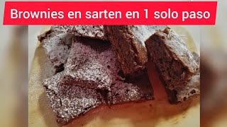 Brownies en sarten en un solo paso  lupitalu [upl. by Rella]