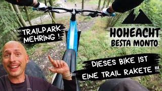 Dieses Bike ist eine Trail Rakete  Die ersten Trails für das Hoheacht Besta Monto in Mehring 2024 [upl. by Ayotyal333]