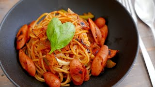 Napolitan Spaghetti  Japanese Recipe  was Kitchen [upl. by Anyalram]