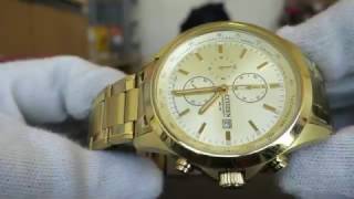 Citizen Chronograph WR 100 Gold Tone Watch 0510S086051 [upl. by Ive516]