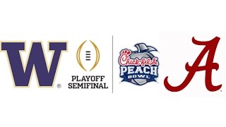 2016 CFP Semifinal Peach Bowl 4 Washington vs 1 Alabama Highlights [upl. by Reiss40]