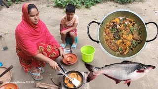 Potato Eggplant jhol with Pangas Fish is an excellent recipe village kitchen [upl. by Cardon]