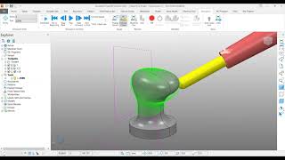 Autodesk PowerMill  5 axis  Point Projection Finishing  Towards Point [upl. by Christen]