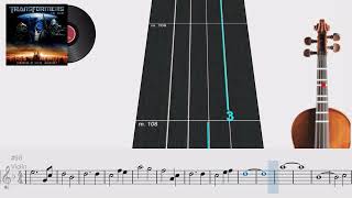 Arrival To Earth Transformers  Violín 🎻 Play Along  TUTORIAL  TABLATURA [upl. by Louisette]