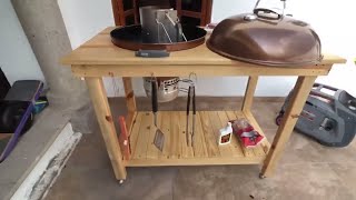 My Weber Kettle Custom Work Cart 🔴 [upl. by Gildus356]