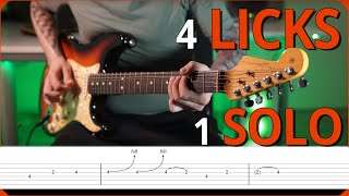 FOUR BLUES LICKS to write A SOLO [upl. by Mimi164]