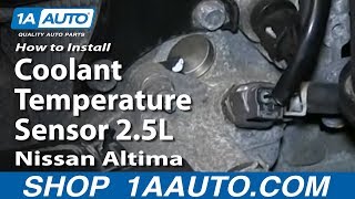 How To Replace Coolant Temperature Sensor 25L Nissan Altima [upl. by Idnod]