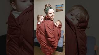 Babywearing Parka  Tandem Babywearing options babywearing babywearingmama wovenwrap [upl. by Loella879]