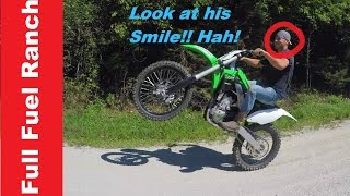 2016 Kx 450f 5th gear Wheelies [upl. by Aztinaj]