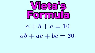 Vietas Formula [upl. by Muhan274]