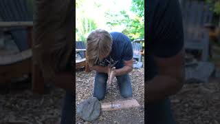 Hand Drill Fire in 20 seconds survivalist wildlife challenge shorts [upl. by Yrrum]