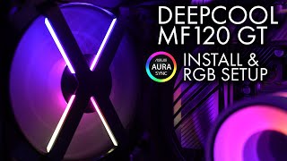 DeepCool RGB Install and Setup  AuraSync ft DeepCool MF120GT [upl. by Atenaz263]