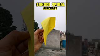 Sukhoi Spiral Aircraft 100 shorts paperplane paperairplane [upl. by Jacobine]