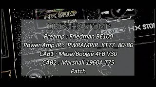 LINE6 HX STOMP  AmpPlacater DirtyPower IRKT77Cab Cali V301960 T75  Greco SE500 Custom EVH [upl. by Poree]