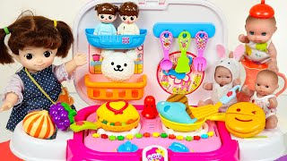 콩순이 요리놀이 냉장고 장난감 인형이야기 Baby doll Kitchen food cooking refrigerator Toys [upl. by Beisel435]