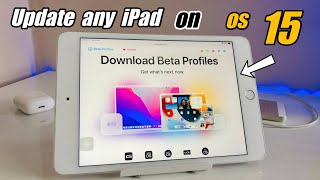 How to Update any iPad on iPad os15  How to install iPad os 15 beta profile Iin any iPad [upl. by Linnette]