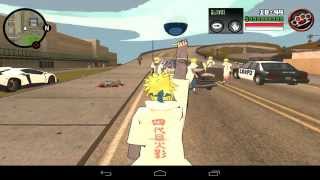 Gta San Andreas Shadow Clone Jutsu CLEO Android [upl. by Nihhi]