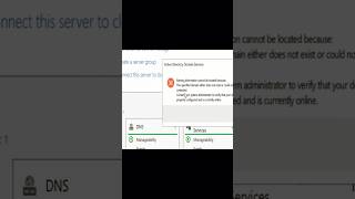 Fix Active Directory Error Specified Domain Could Not Be Contacted Windows Server shorts [upl. by Akimaj]