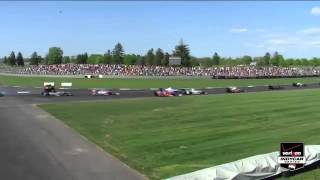 Plowman Flies over Montagny  2014 Indy Car Indianapolis GP [upl. by Nnaegroeg]