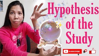 HOW TO WRITE HYPOTHESIS OF THE STUDY [upl. by Slohcin]