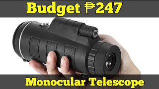 Unboxing Monocular Telescope For Mobile Phone 40×60 Zoom Sa Halagang 247pesos Sulit From Shopee [upl. by Anaidirib]