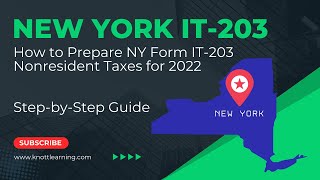 Now to file New York Form IT203 for a Nonresident [upl. by Hcirdeirf]